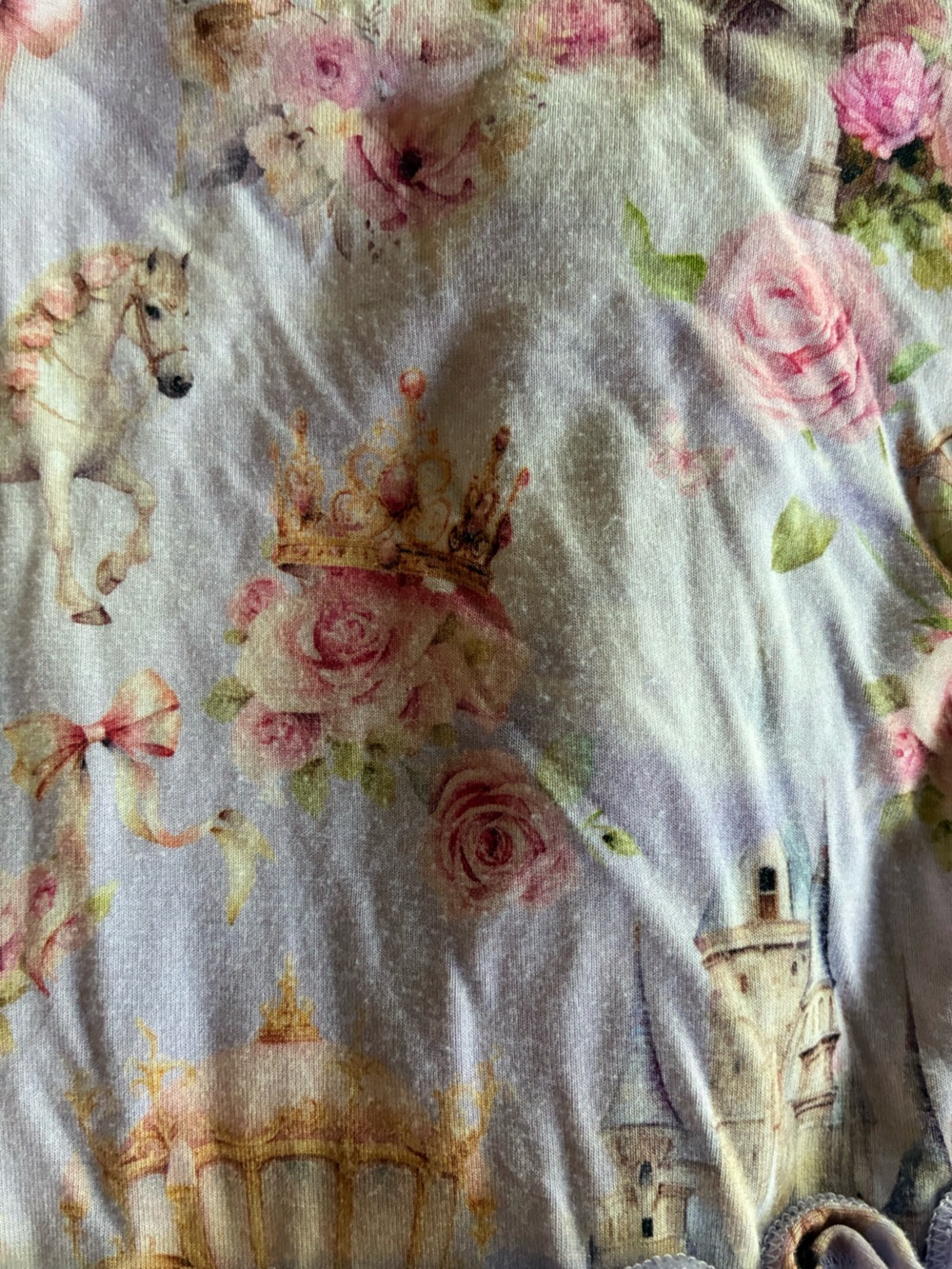 Bums and Roses Convertible Ruffle Romper in a “Knight to Remember” 0-3 Months - Picture 8 of 8